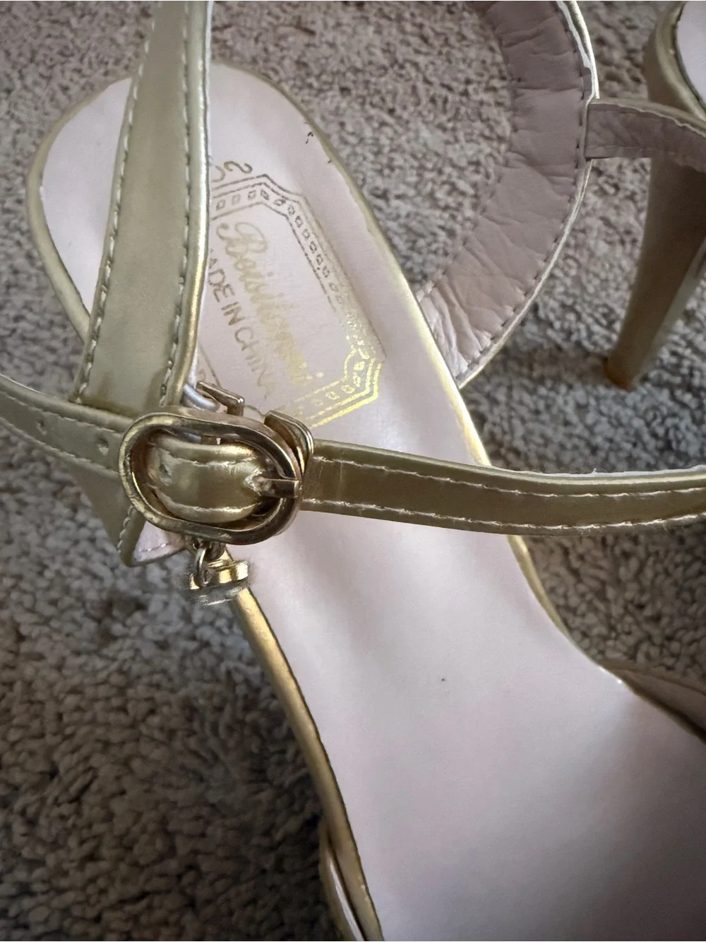 Gold Ankle-Strap Women’s Sandal